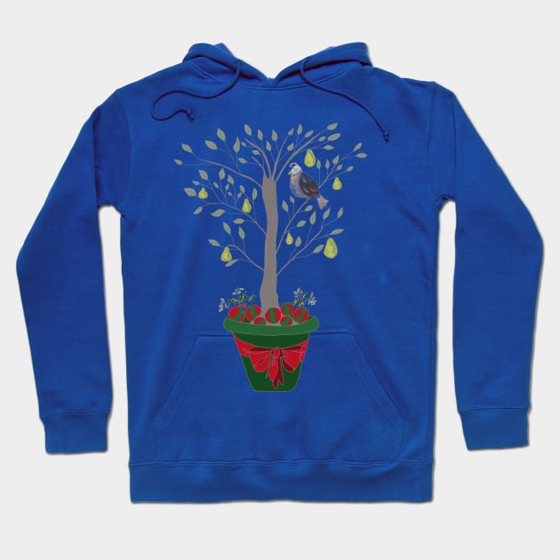 12 Days of Christmas Partridge in a Pear Tree Hoodie by podartist